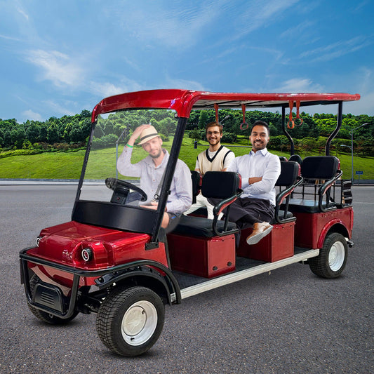 Megawheels Sport Eco Electric Golf Cart 6 seater Red