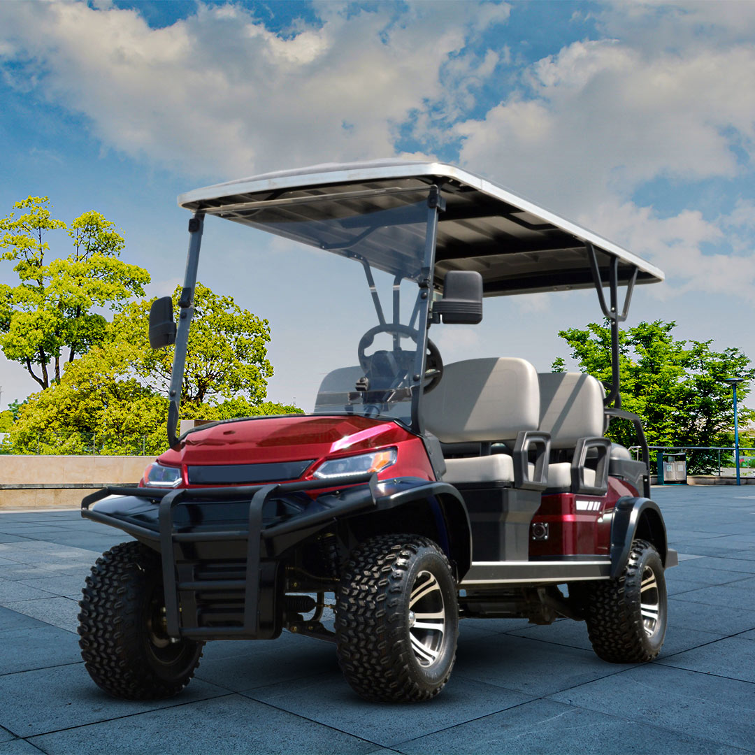 Megawheels LVT Terrain 4+2 seater off road electric Golf cart Buggy Red 