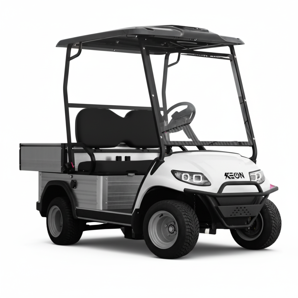 Keon Electric Utility Vehicle 2 Seater with Short Cargo Box