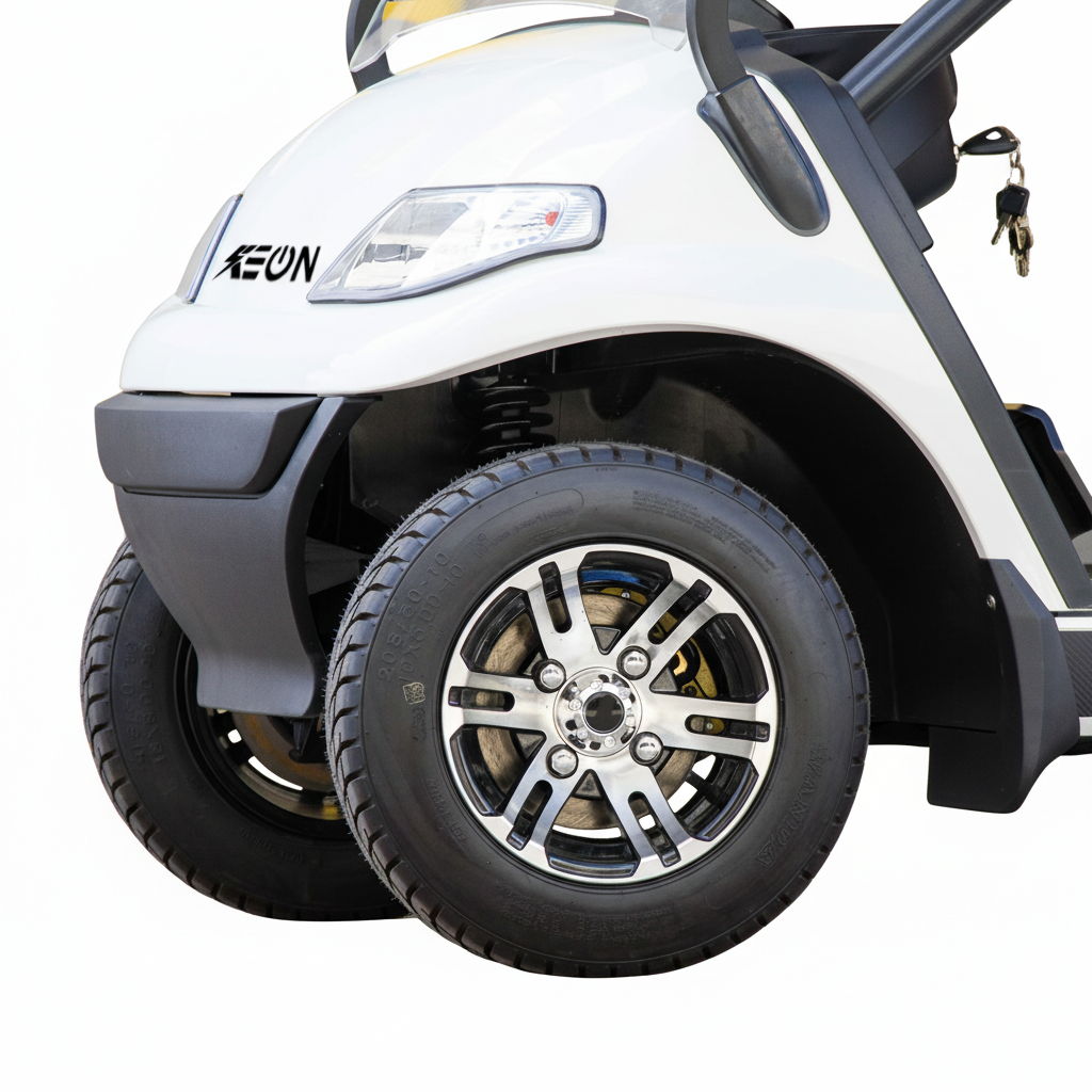 Close Up of Tyer  of Keon Electric Utility Vehicle