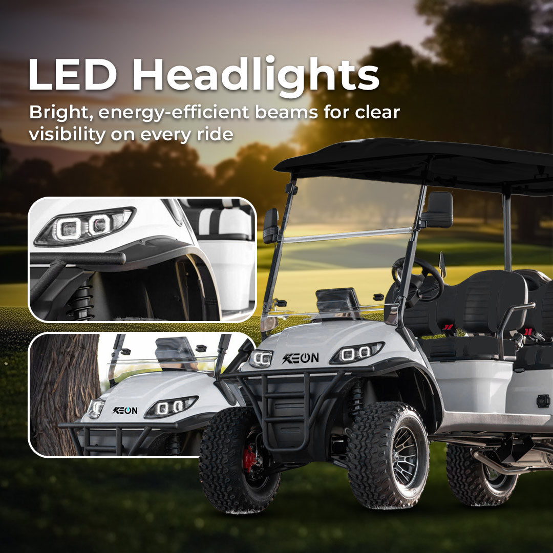 Keon Premium Electric Golf Cart Lead Acid 48V 170AH Battery 6 Seater With Lifted Suspension