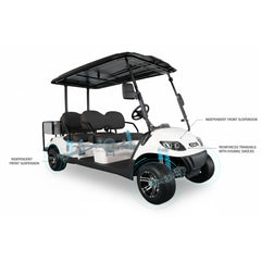Keon Premium 4 Seater Electric Golf Cart with Short Cargo Box & Lithium Battery