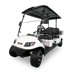 White Keon Premium 4 Seater With Long Cargo Box Utility Vehicle
