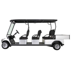 Side view of Keon Premium 6 Seater Electric e Car with Cargo Box