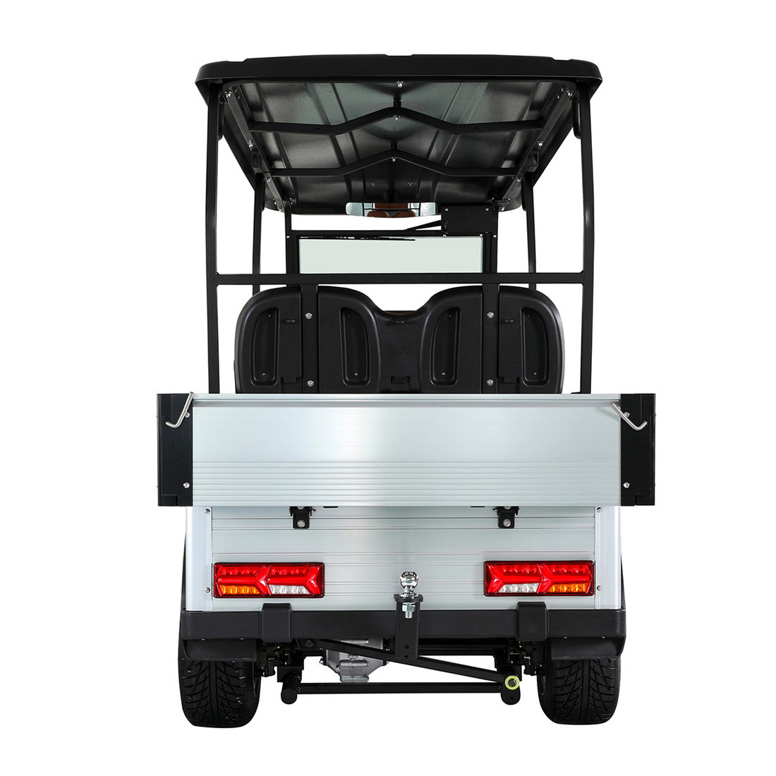Back view of Keon Premium 6 Seater Electric Utility E car with Cargo Box