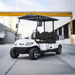 Keon Premium 4 Seater Electric Golf Cart with Short Cargo Box & Lithium Battery