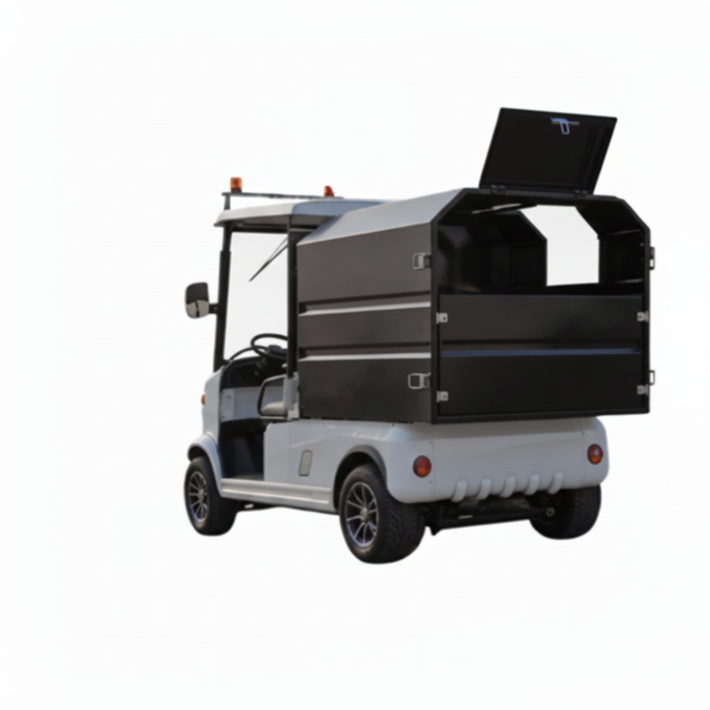 Back of Keon Premium 2-Seater Electric Garbage Golf Cart 