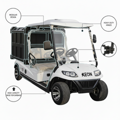 White golf cart features