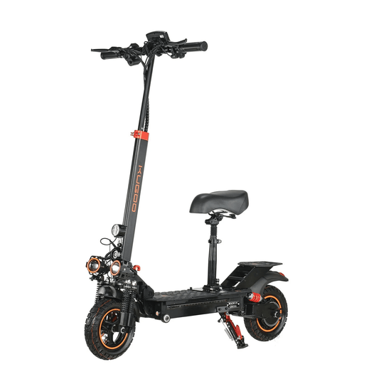 Black T5 electric scooter for Adults with a seat 
