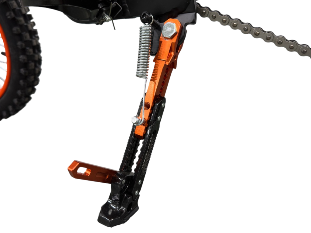 Close-up of a bike chain mechanism with components