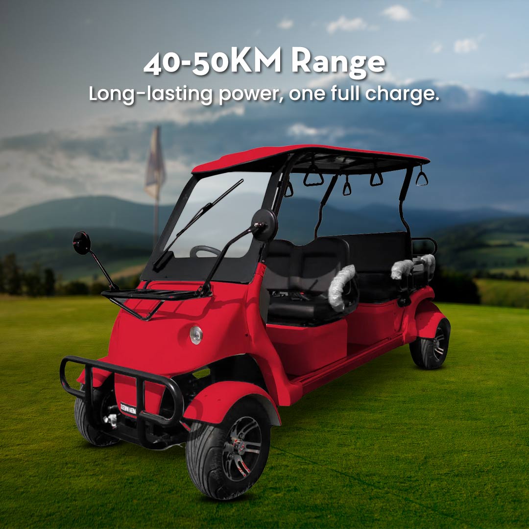 Red golf cart