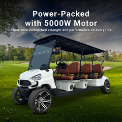 Megawheels Green Rider Electric Golf Buggy 6 Seater Golf Cart by Gulf Buggy UAE