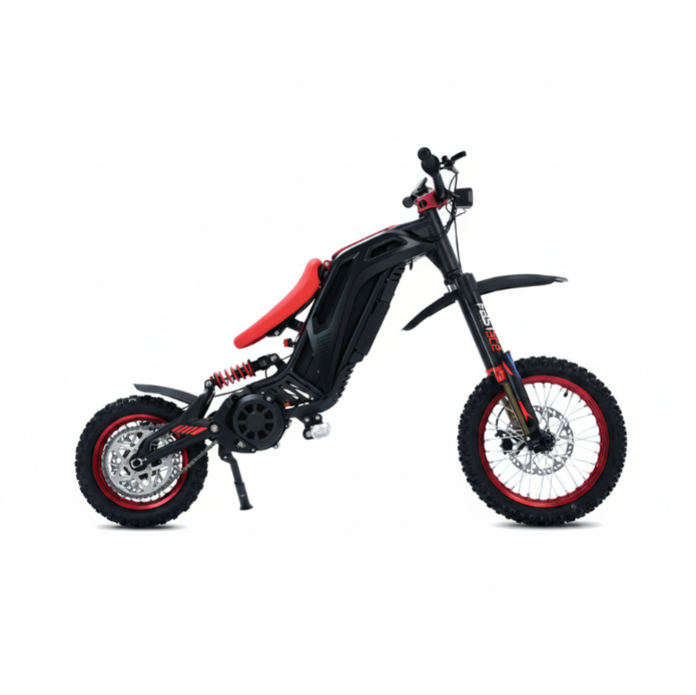 Viper S Electric Dirt Bike High Performance 3500 W Motor in red
