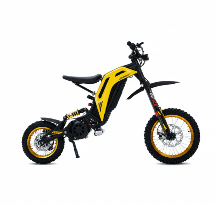 Viper S Electric Dirt Bike High Performance 3500 W Motor in yellow