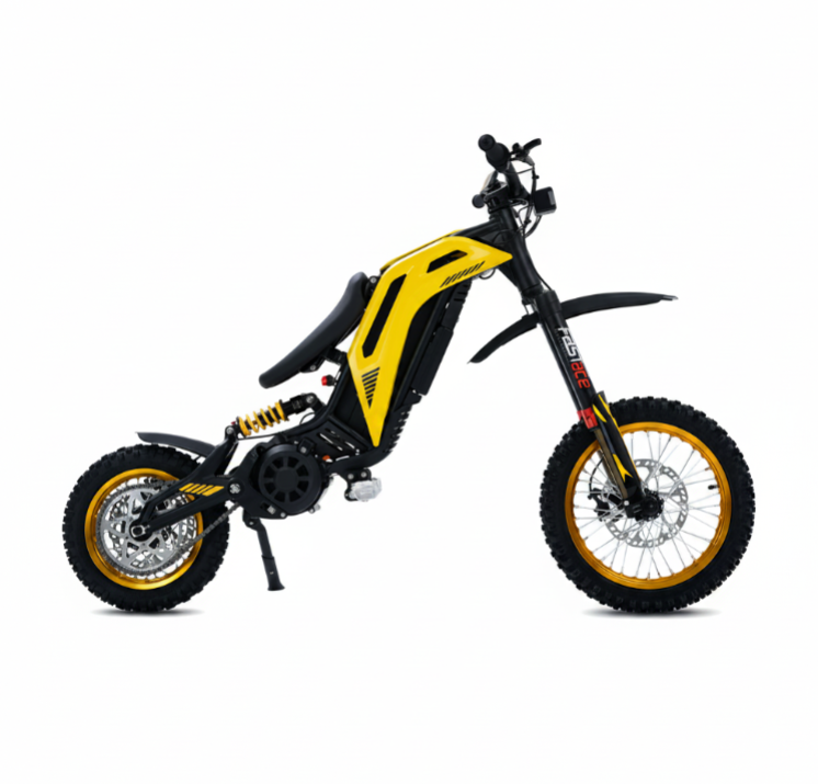 Viper S Electric Dirt Bike High Performance 3500 W Motor inyellow