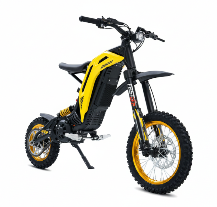 Viper S Electric Dirt Bike High Performance 3500 W Motor in yellow