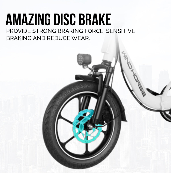 WindHorse W2 Carbon Alloy Foldable Ebike 48 V white Disc brake