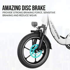 WindHorse W2 Carbon Alloy Foldable Ebike 48 V white Disc brake