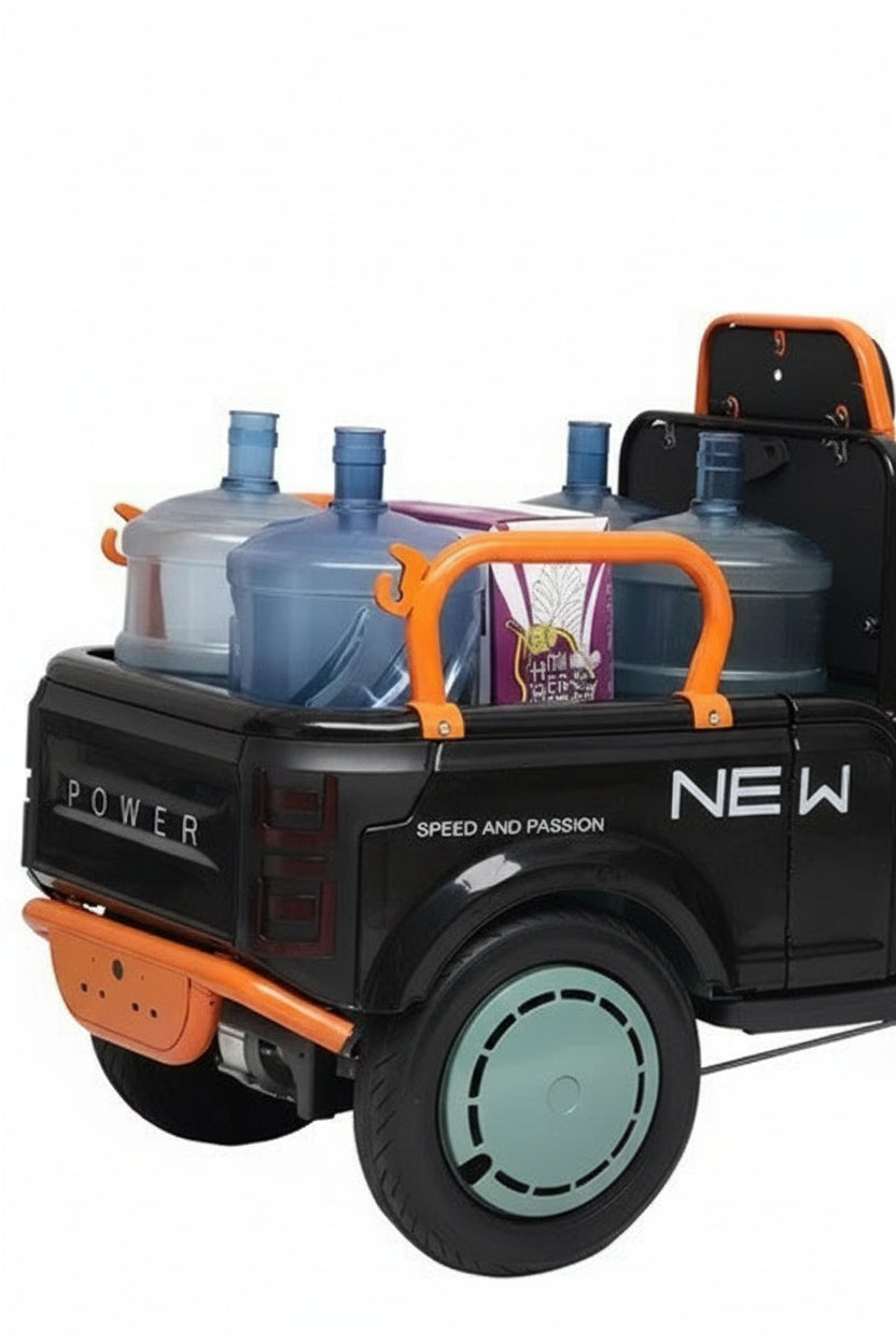 Kugoo  Hybrid 3-Wheel Electric cargo Tricycle with passenger seat and cargo box