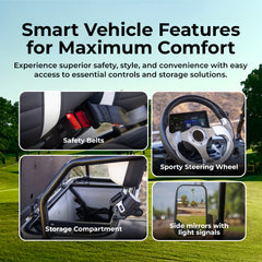 Keon Premium Electric Golf Cart 48V 170 AH Battery 4 Seater With Lifted Suspension and 1 Years Warranty