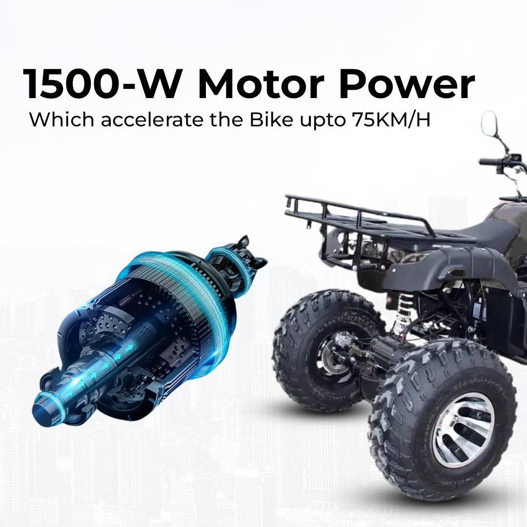Megawheels Electric Quad ATV Thunderbolt 60V Electric Bike for Teens & Adult 1500 W