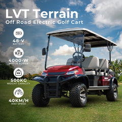 Megawheels LVT Terrain 4+2 seater off road electric Golf cart Buggy