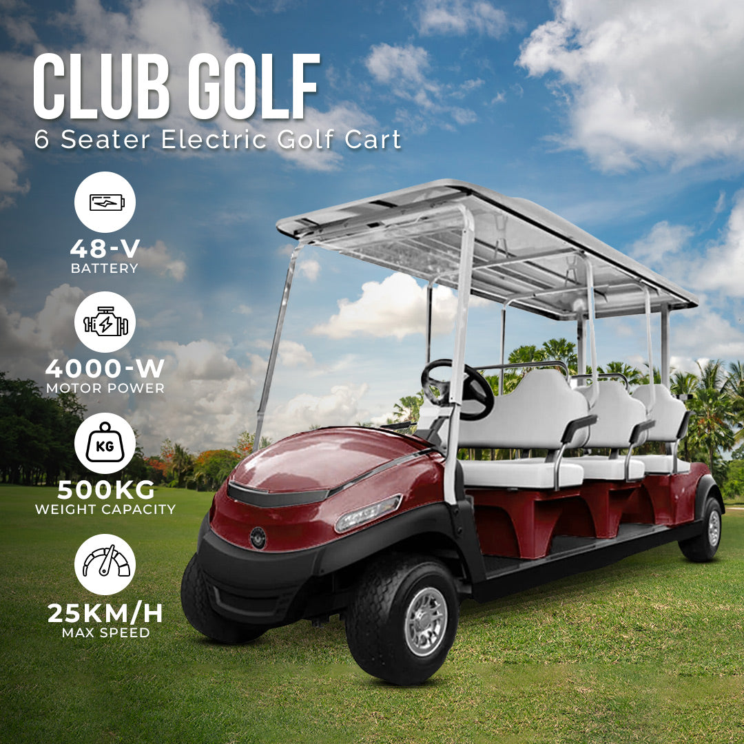 Megawheels Electric Club Golf Cart Golf Buggy 6 Seater