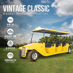 Electric Golf Cart Vintage Classic Royal Vintage Golf Buggy 8 Seater by Gulf Buggy