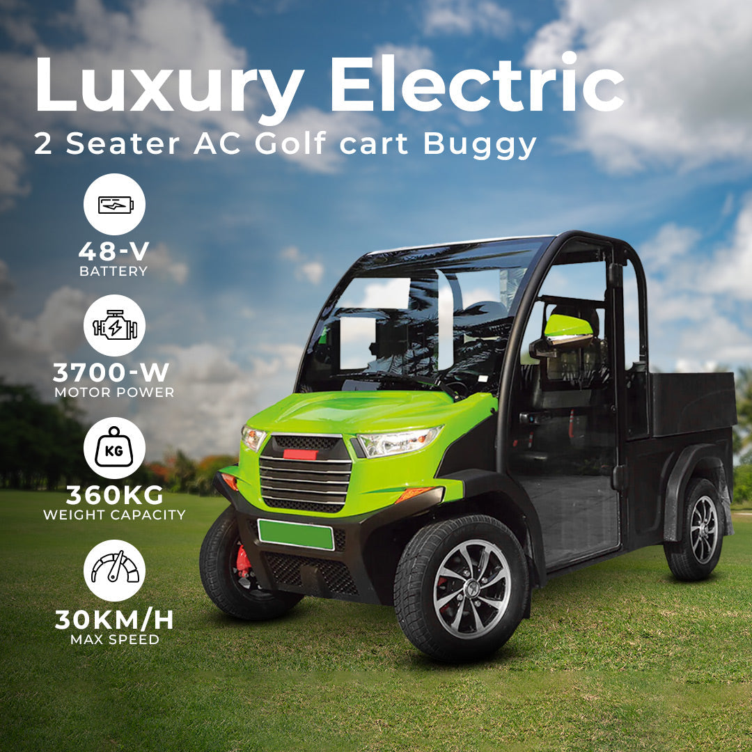 Gulf Buggy Luxury Electric AC Golf Cart 2 Seater Golf Buggy With Cargo Box for Sightseeing