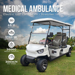 Electric Golf Cart Responder 3 Sports Medical Ambulance Golf Buggy 3 Seats + Stretcher for Emergency