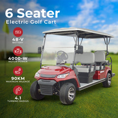 Megawheels LVT Electric Golf Carts 4+2 Seater