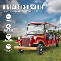 Classic Vintage Crusader electric Golf cart Luxury 8 seater