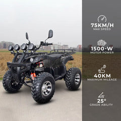 Megawheels Electric Quad ATV Thunderbolt 60V Electric Bike for Teens & Adult 1500 W