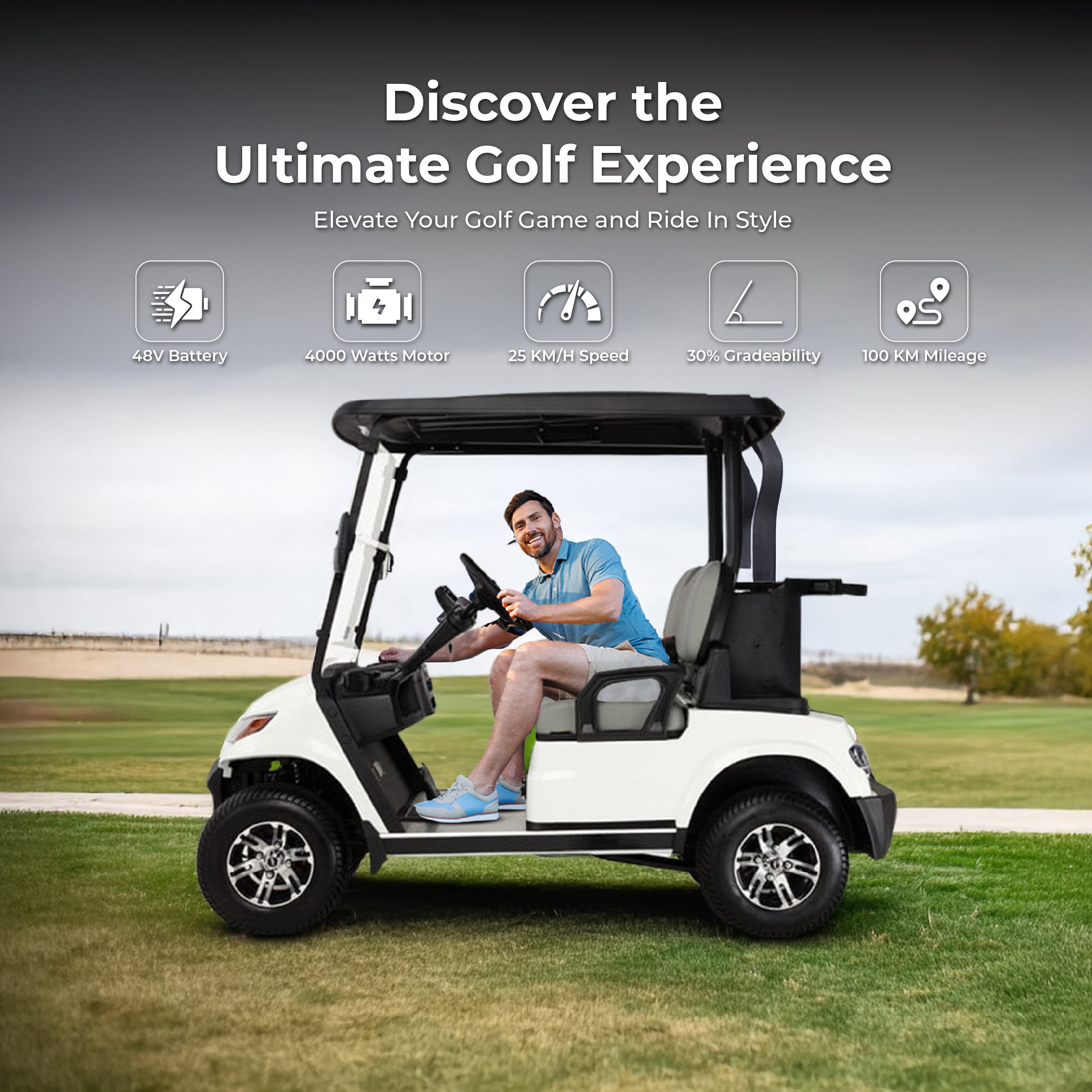 Gulf Buggy LVT Electric Golf Cart Buggy 2-Seater Experience