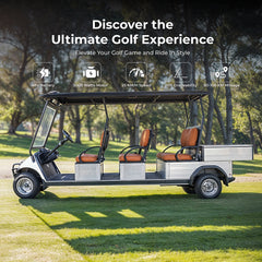 Club Golf Cart 6 Seater Electric Golf Buggy With Cargo Box by Gulf Buggy