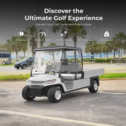 Megawheels Lvt Electric Golf Cart 2 Seats With Long Cargo Box At Gulf Buggy