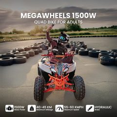 Megawheels Sportsranger Electric off Road ATV Quad Bike 60 V for Teens & Adults