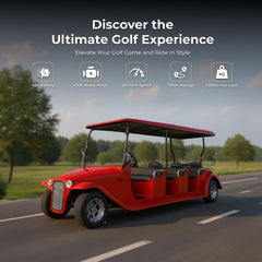 Megawheels Electric Golf Cart Vintage Classic Royal Vintage Golf Buggy 8 Seater by Gulf Buggy
