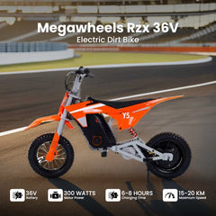 Megawheels Rzx 36V Electric Dirt Bike with Brushless motor & Lithium Battery