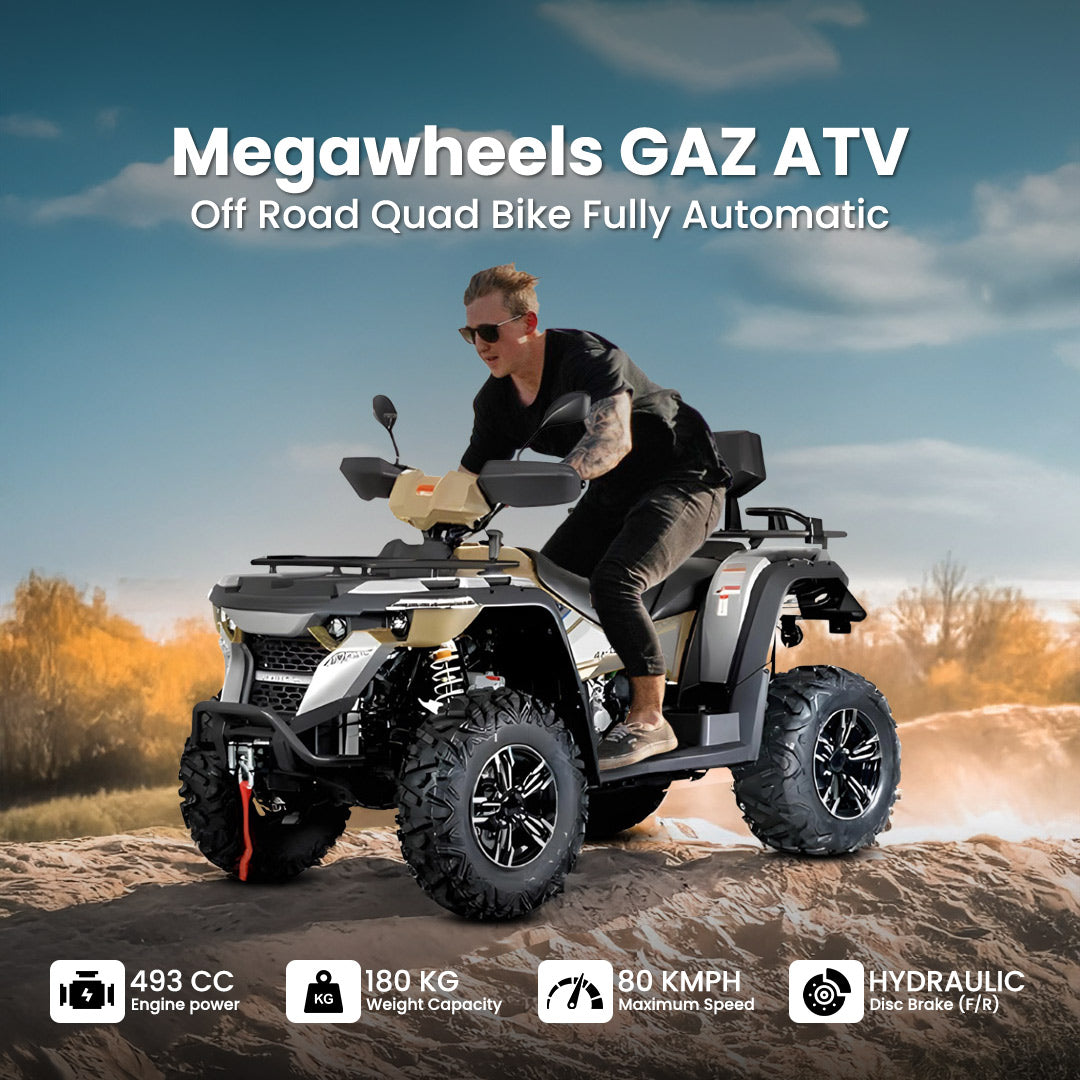 Megawheels GAZ ATV Quad Bike Fully Automatic Off Road Linhai M 550 L With Warranty