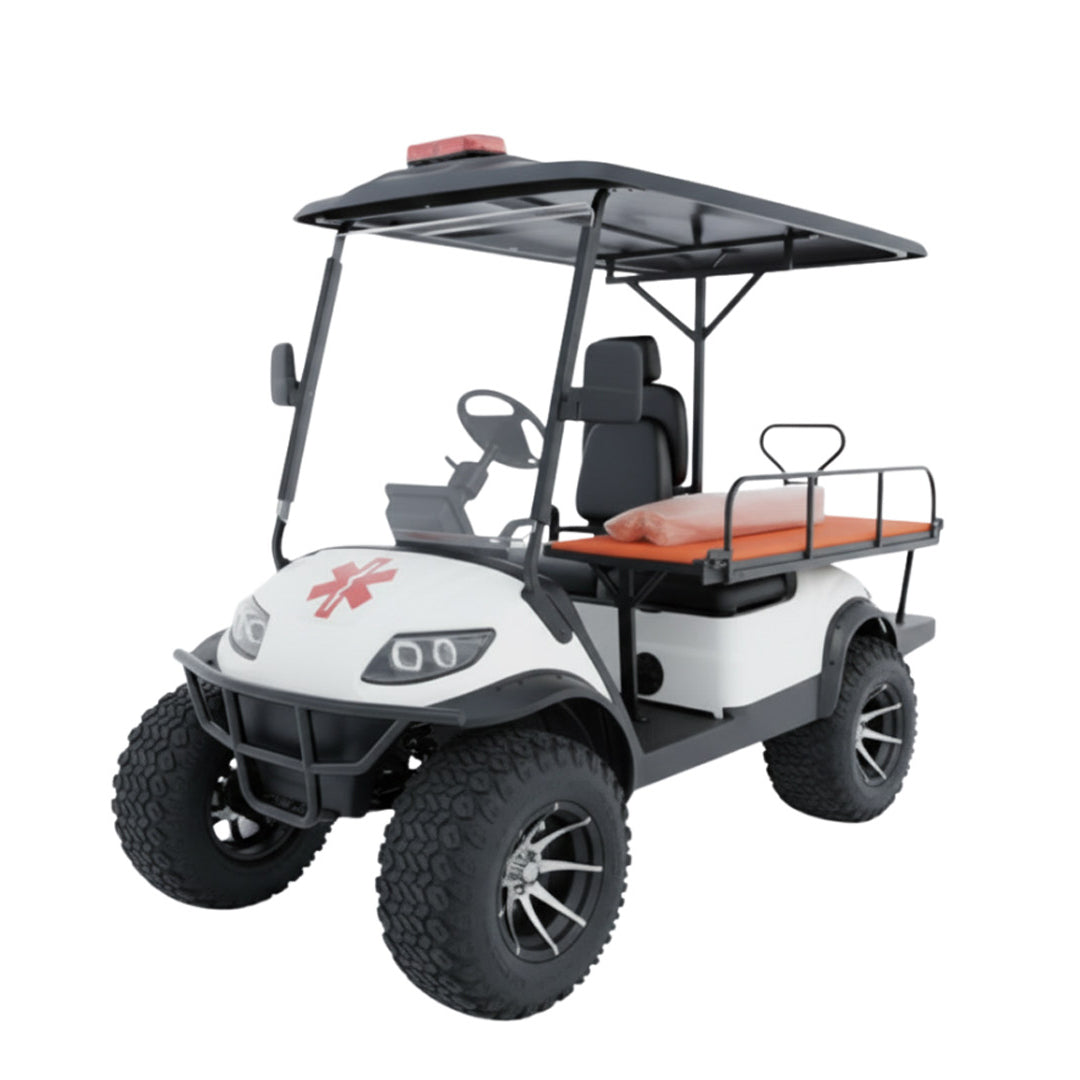 Keon Medical Ambulance Buggy Golf Cart with Stretcher 2 seater with lithium battery and exclusive warranty