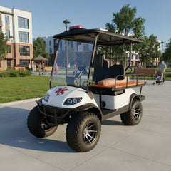 Keon Medical Ambulance Buggy Golf Cart with Stretcher 2 seater with lithium battery and exclusive warranty