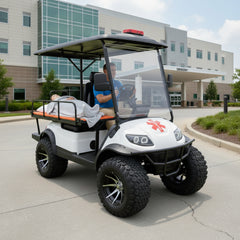 Keon Medical Ambulance Buggy Golf Cart with Stretcher 2 seater with lithium battery and exclusive warranty