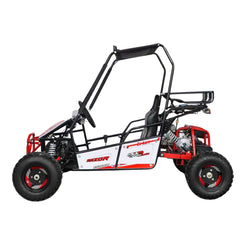 Side view of Red go-kart Buggy