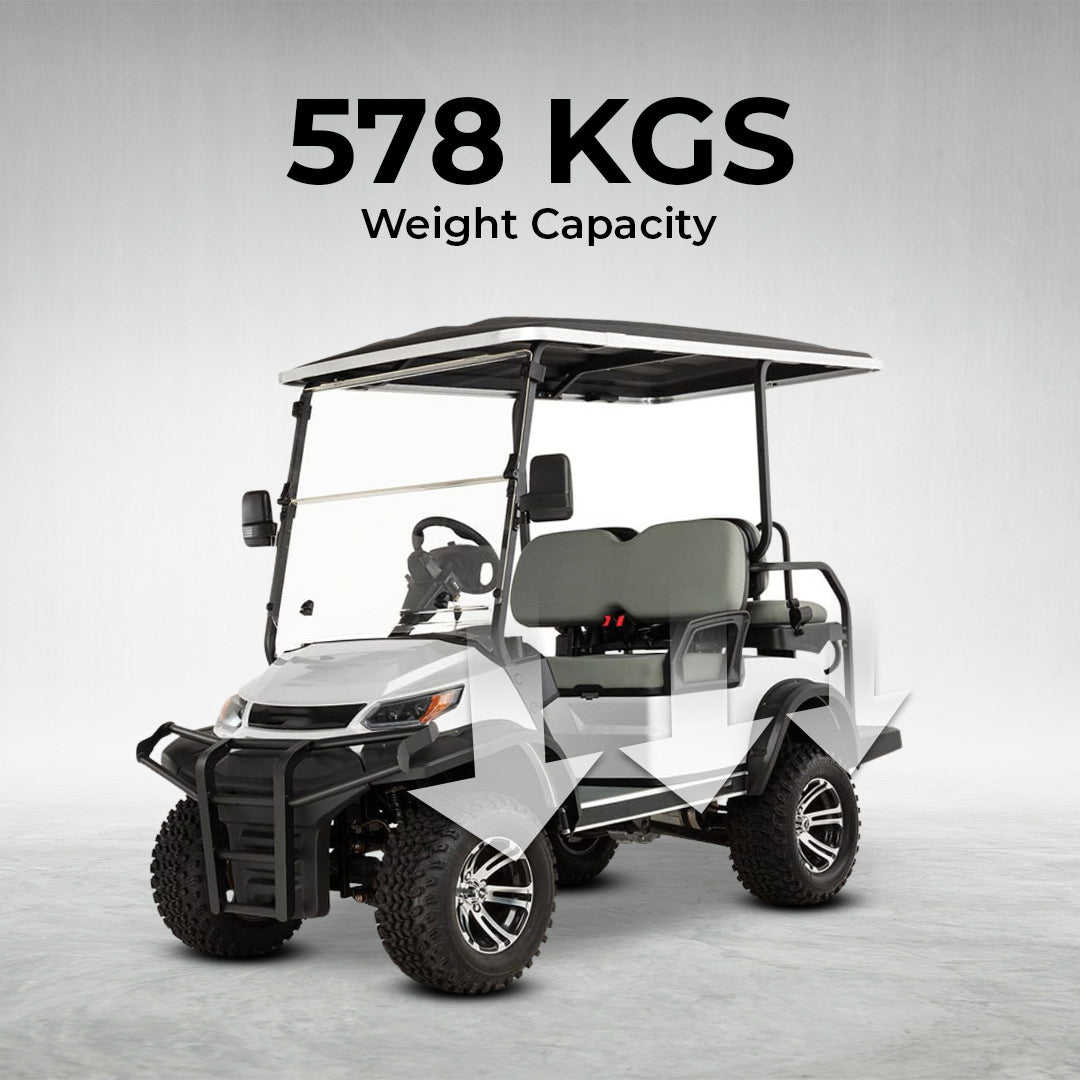 Megawheels Lvt Electric Golf Cart 4 Seats 2+2  With off Road Tyres & Raised Suspensions