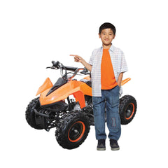Orange Powerwheels 49 cc Mini quad bike Sports Fuel ATV Pull Start