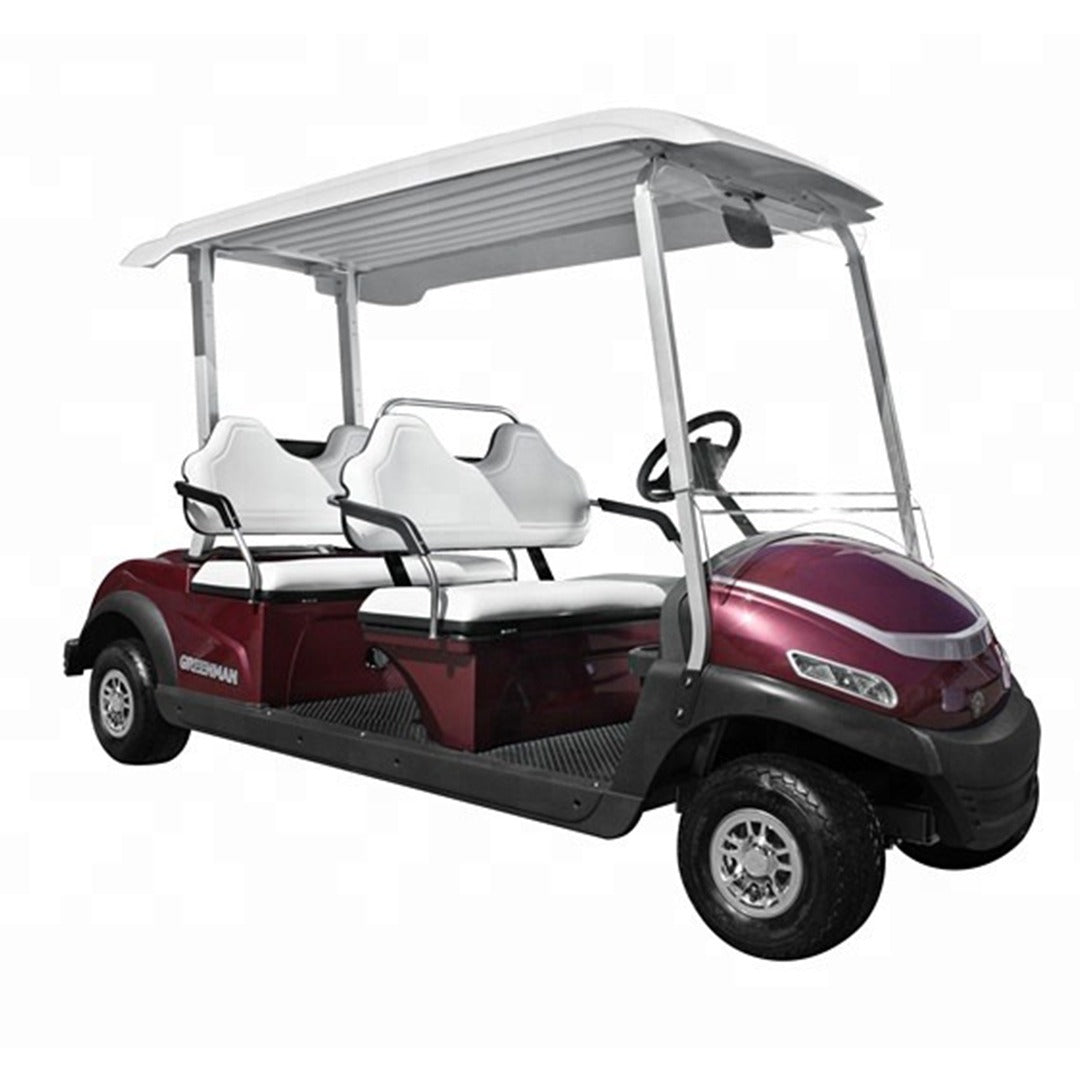 Megawheels Golf club car 4 seaters electric golf cart-Maroon