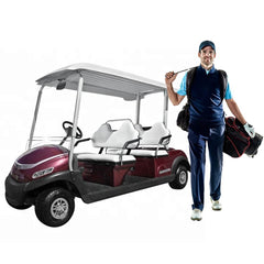 Megawheels Golf club car 4 seaters electric golf cart-Maroon