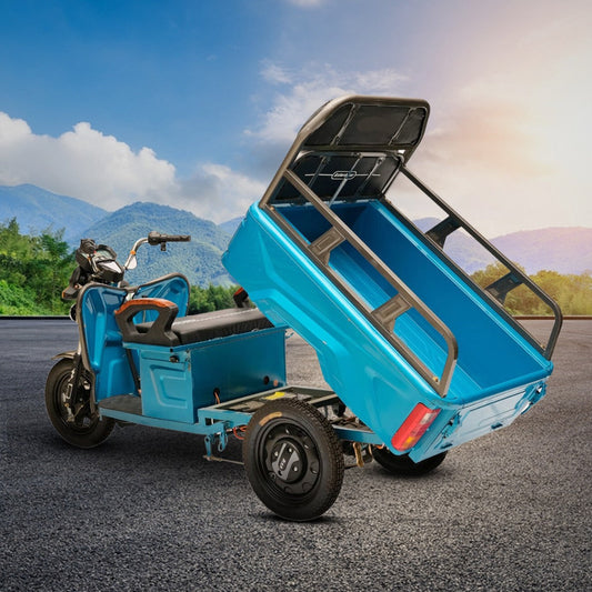 Megawheels 3 Wheeler Electric Utility Cargo Tricycle with Trolley