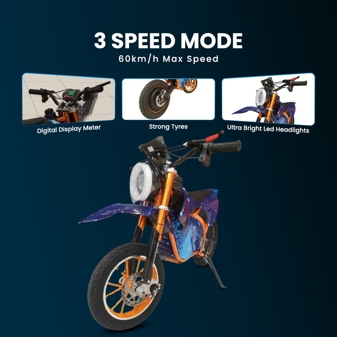 Megastar Kids Brushless Motor Electric Dirt Bike Electric Cross Bike Kids Cross Bike